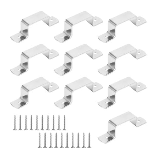Fence Panel Clamps, 10 Pieces Fence Support Post Clips with Screws, Heavy Duty Hardware Repair Tool for Farmers Builders Concrete Wood Outdoor Enclosure Pergola, 8cm von Nuyhgtr