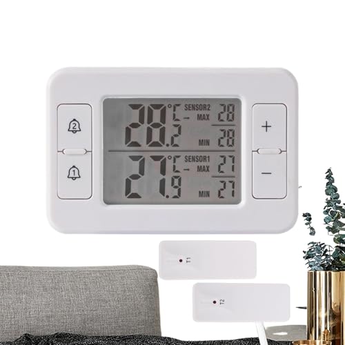 Freezer Temperature Measuring Tool, Digital Wireless Temperature Monitor, Alarm Function for Fridge, Dorm Apartment, Indoor, Outdoor, Kitchen Use, 3.74x2.44x0.79 Inches Freezer Temperature Measuring Tool, Digital Wireless Temperature Monitor, Alarm Function for Fridge, Dorm Apartment, Indoor, Outdoor, Kitchen Use, 3.74x2.44x0.79 Inches von Nuyhgtr