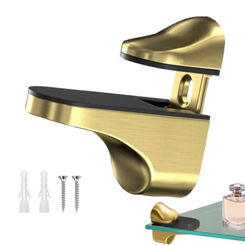 Glasregalhalterungen, Wandhalterung, verstellbare Duschglas-Regalhalterungen, Ersatzteil-Clip für Hardware-Stützstange, Holz, Duschtür, Schrank, Badezimmer von Nuyhgtr