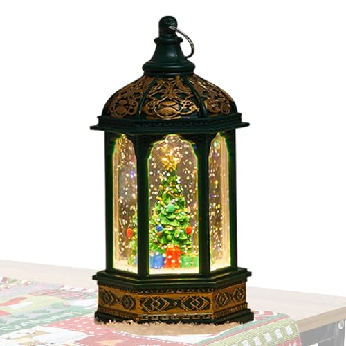 Glitzer Schneekugel Laterne - Vintage Sechseckige Windlampe, Wasserlaterne für Esstisch, Weihnachten, Leuchtende Laterne für Kamin und Fenster Glitzer Schneekugel Laterne - Vintage Sechseckige Windlampe, Wasserlaterne für Esstisch, Weihnachten, Leuchtende Laterne für Kamin und Fenster von Nuyhgtr