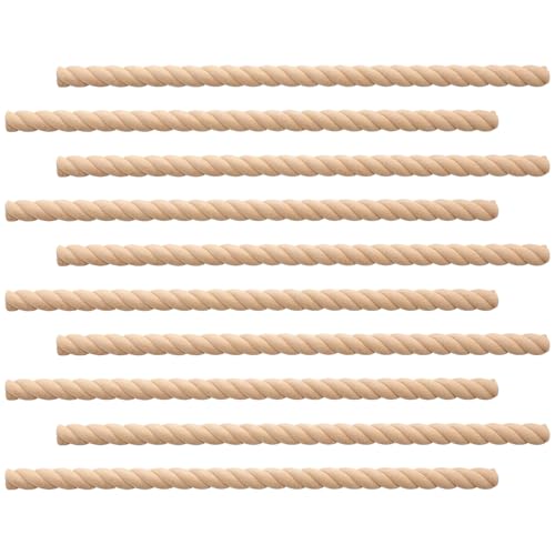 Holzleiste | Schneidbare Holzspulenleiste Zierleiste,10 Stücke Unbehandelte Holzleisten Für Kleiderschrank Kamin Wand Tür Spiegel Möbel Schrank Kommode von Nuyhgtr