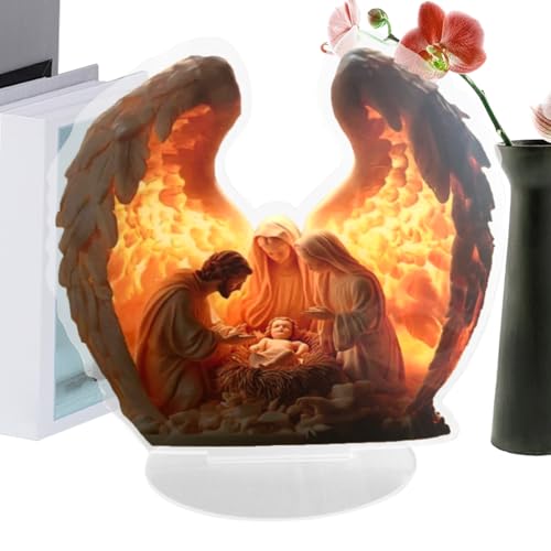 Nuyhgtr Engelfiguren,Betender Engel Figur | Acryl Flachfigur Deko Für Bücherregal Hochzeitstisch Kamin Schlafzimmer Zimmer Wohnaccessoires von Nuyhgtr