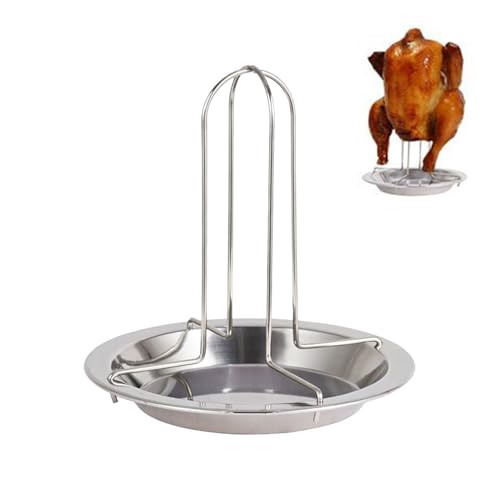 Nuyhgtr Hüfterröster - Edelstahl Bratrost - Vertikaler Bratstand Mit Auffangschale Für Outdoor Restaurant Garten Zuhause Camping Tailgating von Nuyhgtr