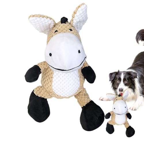 Nuyhgtr Hundespielzeug Crinkle Squeak – Plüsch-Hundespielzeug | Interaktives, quietschendes Spielzeug gegen Langeweile für große aggressive Kauer von Nuyhgtr