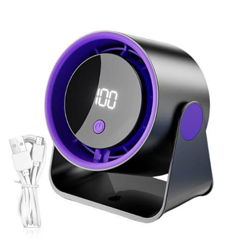 Nuyhgtr Tischventilator - Leiser Luftzirkulator für Schreibtisch,Langlebiges LED Display Zirkulator Kühler Luftgebläse Für Reise Wohnheim Büro Camping von Nuyhgtr