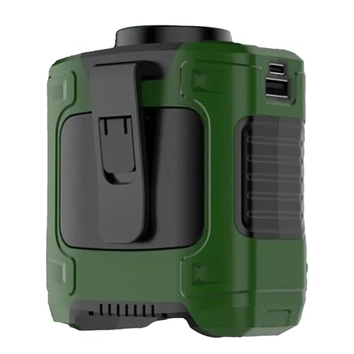 Nuyhgtr Tragbarer Gürtelventilator - Tragbarer Lüfter Mit LED-Licht | 5000 mAh Akku Für Garten Fitness Camping Arbeit Reisen Wandern von Nuyhgtr