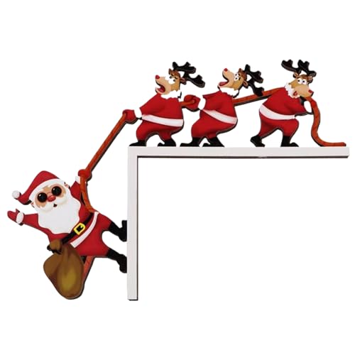 Nuyhgtr Weihnachts -Tür -Dekorationen - Festliche Ferienverzierung für Festliche Dekoration, saisonale Partyakzent mit klassischen Mustern, Innendekoration für Schlafzimmer und Wohnzimmer, Holz Nuyhgtr Weihnachts -Tür -Dekorationen - Festliche Ferienverzierung für Festliche Dekoration, saisonale Partyakzent mit klassischen Mustern, Innendekoration für Schlafzimmer und Wohnzimmer, Holz von Nuyhgtr