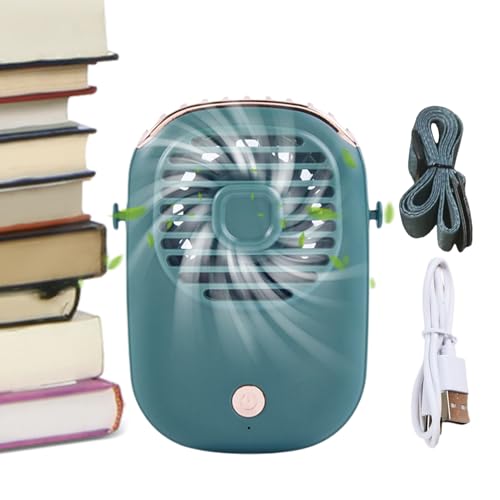 Nuyhgtr Wiederaufladbarer Handfächer | Persönlicher Halskühler Mit Band,Tragbarer USB-Aufladbarer Tischventilator Kühlgerät Für Zu Hause Unterwegs Reisen Camping Spazieren Fitnessstudio von Nuyhgtr