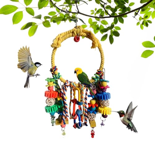 Sittichschaukel – bunter Ring für , Vogelzubehör – Baumwollseil, Nymphensittichkäfig-Zubehör für Kauen, Anreicherung, Klettern, drinnen und draußen, Finken, , Sittiche, Sittiche Sittichschaukel – bunter Ring für , Vogelzubehör – Baumwollseil, Nymphensittichkäfig-Zubehör für Kauen, Anreicherung, Klettern, drinnen und draußen, Finken, , Sittiche, Sittiche von Nuyhgtr