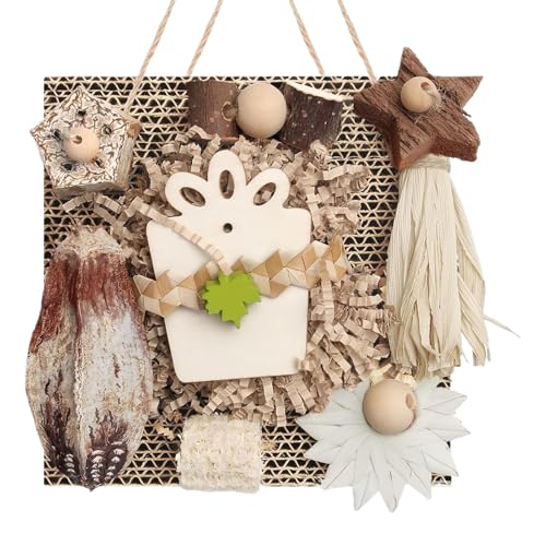 Vogel Kauspielzeug - Holz Und Pappe Kauspielzeug Für Vögel,Käfig Zubehör Zum Mit Hängematte Fensterplatz Spielbereich Für Innnenbereich von Nuyhgtr