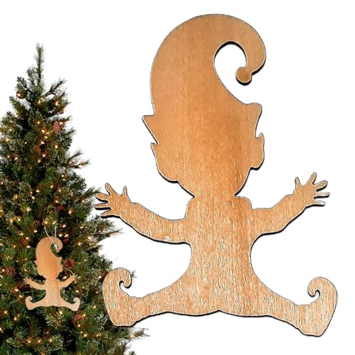 Weihnachtswichtel-Fußabdruck-Schablone, Weihnachtsboden-Schablone, Holz-Fußabdruck-Schablonen für Böden und Wände, Schablone von Nuyhgtr