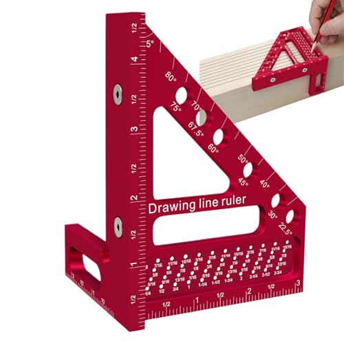 -Winkel -Messfachlehrer - -Framing -Quadrat für Präzisionsmarkierung, genaues Layout mit Linienzeichnung, Aluminiumlegierwerkzeug für Schreinerei, 3.46x3.03x4.72 in -Winkel -Messfachlehrer - -Framing -Quadrat für Präzisionsmarkierung, genaues Layout mit Linienzeichnung, Aluminiumlegierwerkzeug für Schreinerei, 3.46x3.03x4.72 in von Nuyhgtr