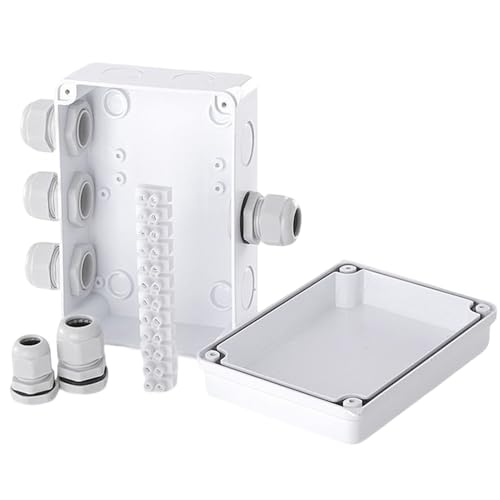 Außenverteilerdose - Elektrische Gehäuse für Stromkabel,Schutz Gehäuse Staubdicht Für Innenräume Keller Überwachungskameras Beleuchtung Gärten Wand von Nuytghr