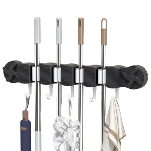 Besenhalter – Wand-Saugnapf, -Aufbewahrungsregal – Werkzeugständer, Heimorganisation für Reinigungsmittel, Garage, Schaufel, Küche, Handtuch, Lappen, Handschuhe, Bürste Besenhalter – Wand-Saugnapf, -Aufbewahrungsregal – Werkzeugständer, Heimorganisation für Reinigungsmittel, Garage, Schaufel, Küche, Handtuch, Lappen, Handschuhe, Bürste von Nuytghr