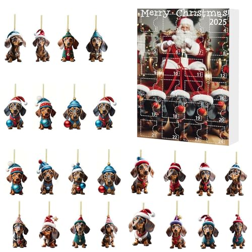 Dackel-Countdown-Kalender, 2D-Weihnachts-Countdown-Ornamente, Heimdekorationen für Urlaub, Erntedankfest, Schule, Zimmer, Wohnung, Büros, Schlafsaal Dackel-Countdown-Kalender, 2D-Weihnachts-Countdown-Ornamente, Heimdekorationen für Urlaub, Erntedankfest, Schule, Zimmer, Wohnung, Büros, Schlafsaal von Nuytghr