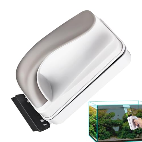Fish Tank Magnetic Glass Cleaner, Double Side Scrubbing Brush, 4.85x3.19x2.25 or 5.4x3.59x2.48 Inches Floating Cleaning Magnet, Anti Scratch Tool for Aquarium Maintenance in Home School and Workplace von Nuytghr