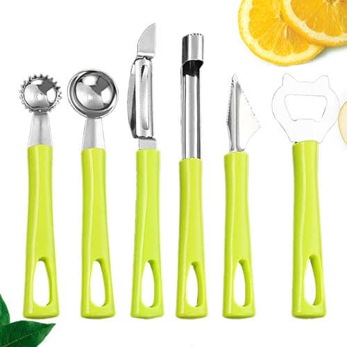Fruchtausstecher Set,Obstschäler,Flaschenöffner Schäler Schneider Entkerner Schneidemaschine Vielseitige - Vielseitiges Küchengerät für Haushalt Gastronomie Bäckerei Essenszubereitung Picknicks und Ca von Nuytghr