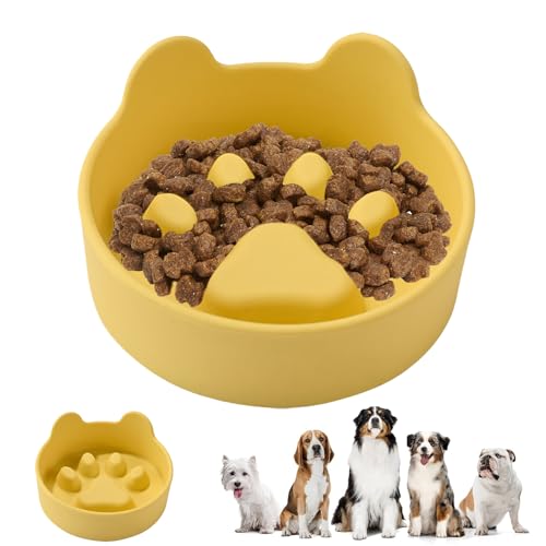 Futternapf für langsames Fressen, pfotenfreundliches Geschirr, 13 x 13 x 5 cm, Silikon, rutschfest, für Futterzubehör, Welpen, ausgewachsene Hunde und Katzen, Erstickungslösung, Zubehör Futternapf für langsames Fressen, pfotenfreundliches Geschirr, 13 x 13 x 5 cm, Silikon, rutschfest, für Futterzubehör, Welpen, ausgewachsene Hunde und Katzen, Erstickungslösung, Zubehör von Nuytghr