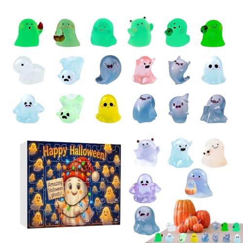 Halloween Countdown Kalender | Halloween Countdown Kalender Geisterfiguren | Dekofiguren für Bäume Kränze Tischregal Schlafzimmer Wohnzimmer Fenster Büro Party Urlaub Kinder Halloween Countdown Kalender | Halloween Countdown Kalender Geisterfiguren | Dekofiguren für Bäume Kränze Tischregal Schlafzimmer Wohnzimmer Fenster Büro Party Urlaub Kinder von Nuytghr