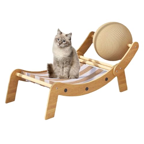 Katzenliege mit integriertem Kratzer | Kratzsalon Für Katzen | Spielzeug Rampe Matte Rollball Spielplatz Für Wohnung Übungsbereich Gartenaktivitäten Drinnen & Draußen Katzenliege mit integriertem Kratzer | Kratzsalon Für Katzen | Spielzeug Rampe Matte Rollball Spielplatz Für Wohnung Übungsbereich Gartenaktivitäten Drinnen & Draußen von Nuytghr