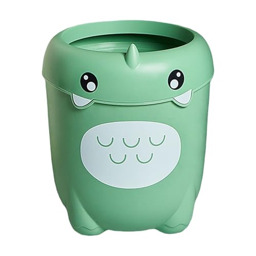 Kids Trash Can, Small Dinosaur Garbage Bin, Cute Mini Wastebasket, 11.81x8.66x6.3 Inches with Large Capacity and Swing Lid for Apartment, Bedroom, Living Room, Under Desk, Kitchen, Playroom von Nuytghr