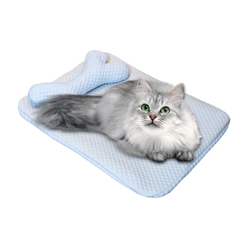 Kühlbett für Katzen, kühlende Haustiermatte, verschleißfeste Katzenhütte, Schlafunterlage für Boden, Schlafzimmer, Wohnzimmer, Sofa, Nest oder Auto von Nuytghr