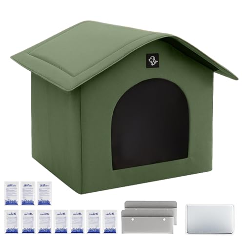 Kühlendes Katzenhaus, Kätzchen-Zelt, isoliertes tragbares Kühlhaus mit saugfähigen Beuteln und Eisbeutel für drinnen und draußen, Katzen, Hunde Komfort Kühlendes Katzenhaus, Kätzchen-Zelt, isoliertes tragbares Kühlhaus mit saugfähigen Beuteln und Eisbeutel für drinnen und draußen, Katzen, Hunde Komfort von Nuytghr