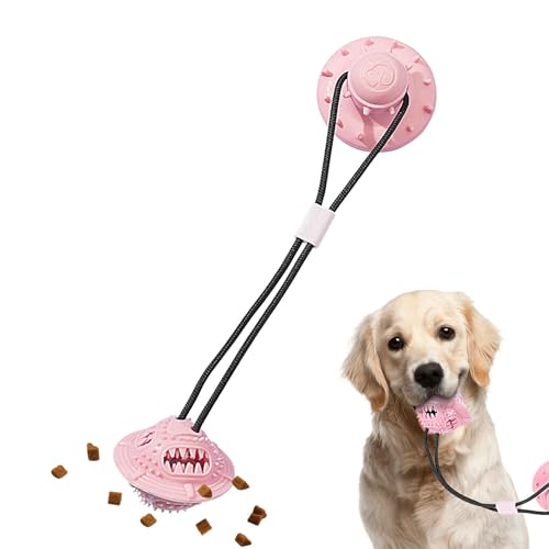 Langlebiges Ball- und Seilspielzeug für Hunde | Ball am Seil Hundespielzeug | Apportierball Seilspielzeug für Hunde | Ball und Seil Hundespielzeug, Interaktives Ballseilspielzeug für Hunde, Gummiball von Nuytghr