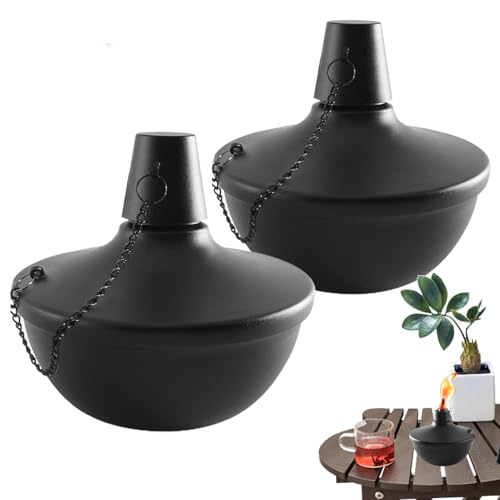 Nuytghr 2er-Pack Tischbrenner aus Metall, Ölbrenner aus Edelstahl | Nachfüllbare Tischtaschenlampen - Garten-Ersatz-Landschaftskanister für Hof, Haus, Terrasse, Versammlung von Nuytghr
