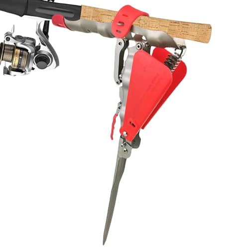 Nuytghr Angelrutenhalter für Boden – Bank Angelbodenständer | Smart Fish Catcher, zusammenklappbarer Rutenständer Rack mit einstellbarer Empfindlichkeit für Wels von Nuytghr
