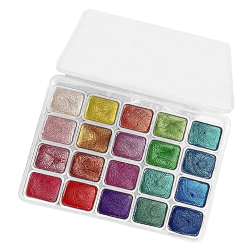Nuytghr Aquarellfarben-Set, 20 Farben, tragbares Set, künstlerisches Bastelzubehör für Männer, 7,7 x 10,9 x 2,9 cm, Damen, Kinder, Jugendliche, Studenten, Hobbyisten, Malprojekte, kreative Nuytghr Aquarellfarben-Set, 20 Farben, tragbares Set, künstlerisches Bastelzubehör für Männer, 7,7 x 10,9 x 2,9 cm, Damen, Kinder, Jugendliche, Studenten, Hobbyisten, Malprojekte, kreative von Nuytghr