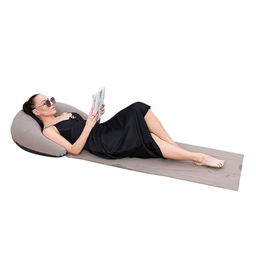 Nuytghr Beach Mats, Inflatable Pillow Lounger Chair, Single-Person Design, 62.99x27.56 Inches Sandproof Relaxation Pad, Comfortable Resting, Sleeping, Ideal for Sunbathing, Tanning von Nuytghr
