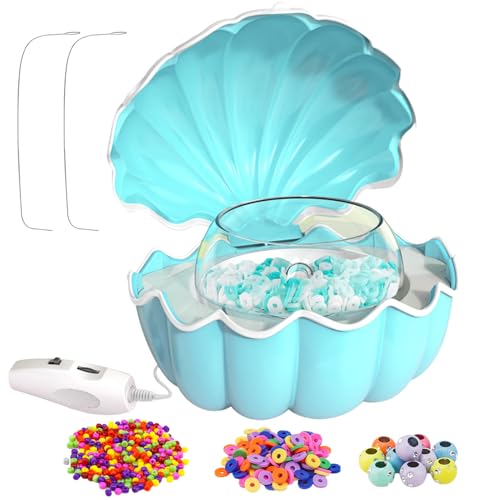 Nuytghr Electric Bead Spinner, Shell-Shaped Beading Machine, 6.1x5.31x3.94 Inches Adjustable USB Charging Design, Automatic Jewelry Maker, Ideal for Crafting Necklaces, Weaving Projects von Nuytghr