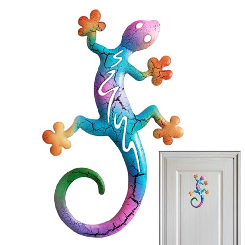 Nuytghr Gecko-Wandkunst für den Außenbereich, bunter Gecko-Zaun- , skurrile Gecko-Wandkunst, hohle Outdoor-Wanddekoration, Skulptur für Fenster, Wand, Baumstamm, Zaun Nuytghr Gecko-Wandkunst für den Außenbereich, bunter Gecko-Zaun- , skurrile Gecko-Wandkunst, hohle Outdoor-Wanddekoration, Skulptur für Fenster, Wand, Baumstamm, Zaun von Nuytghr