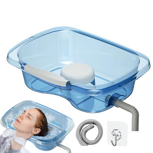 Nuytghr Haarwaschbecken, Nachttisch-Shampoo-Schüssel, tragbares, auslaufsicheres Design, komfortable Stützstruktur, ideal für ältere Menschen, Senioren, Behinderte, häusliche Pflege, 47 x 34 x 14 cm Nuytghr Haarwaschbecken, Nachttisch-Shampoo-Schüssel, tragbares, auslaufsicheres Design, komfortable Stützstruktur, ideal für ältere Menschen, Senioren, Behinderte, häusliche Pflege, 47 x 34 x 14 cm von Nuytghr