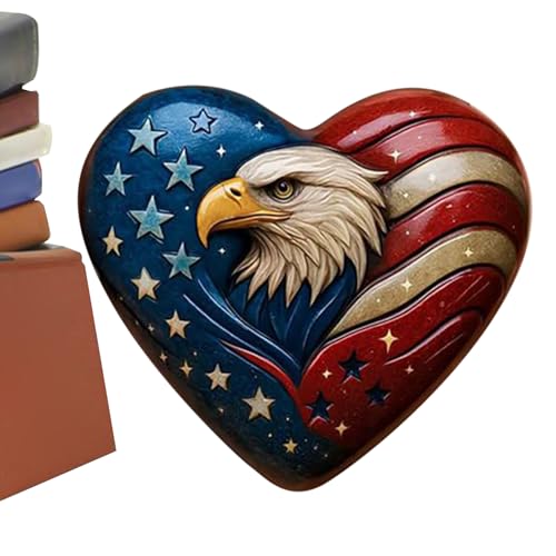 Nuytghr Herz Dekoration,Patriotischer Herz Deko Schreibtischschmuck | Design Flagge Deko Für TV Schrank Tisch Wohnzimmer Büro Nuytghr Herz Dekoration,Patriotischer Herz Deko Schreibtischschmuck | Design Flagge Deko Für TV Schrank Tisch Wohnzimmer Büro von Nuytghr