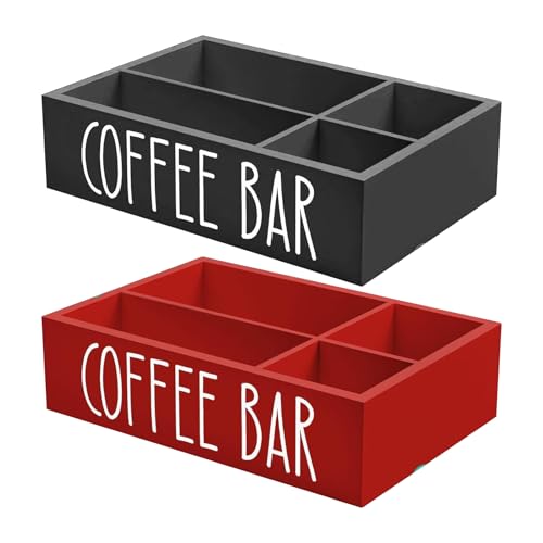 Nuytghr Kaffeebar-Organizer, Tee-Aufbewahrungsbox, aus Holz, herausnehmbare Trennwände, 30 cm, mehrteiliges Design, Tassen, Sahnekapseln, Pakete, für Küche, Schreibtisch, Wohnung, Badezimmer, Reisen Nuytghr Kaffeebar-Organizer, Tee-Aufbewahrungsbox, aus Holz, herausnehmbare Trennwände, 30 cm, mehrteiliges Design, Tassen, Sahnekapseln, Pakete, für Küche, Schreibtisch, Wohnung, Badezimmer, Reisen von Nuytghr