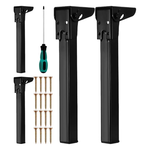 Nuytghr Klapptischbeine, 4 Stück Laptop-Ständer, stabile Möbelstützen mit Gummi-Bodenschoner für Schrank, 30 cm, Sofa, Bett, Kommode, Schrank, Heimgebrauch von Nuytghr