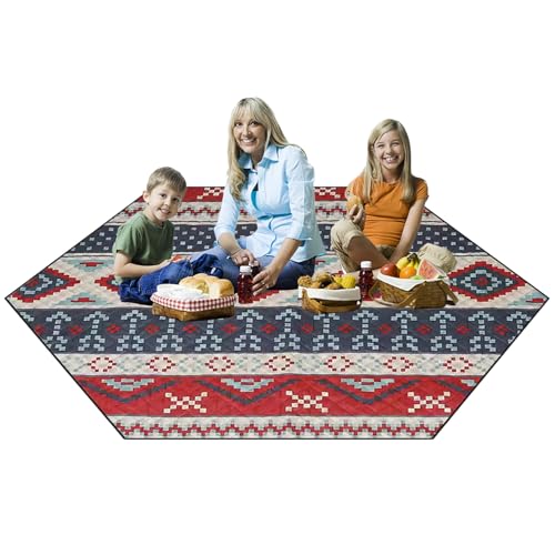 Nuytghr Picknickdecke, bunte Picknickmatte für , wiederverwendbar, bunt, sechseckig, leicht, Wanderzubehör für den täglichen Gebrauch, Familie, Kleinkind, Hinterhof, Urlaub, , Rasen Nuytghr Picknickdecke, bunte Picknickmatte für , wiederverwendbar, bunt, sechseckig, leicht, Wanderzubehör für den täglichen Gebrauch, Familie, Kleinkind, Hinterhof, Urlaub, , Rasen von Nuytghr