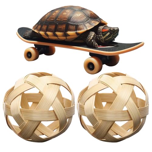 Nuytghr Schildkröten-Futterball,Schildkröten-Heu-Futterball | -Futterhalter mit Skateboard,2 Leckerlibälle, Schildkrötenspielzeug zum Füttern und Spielen von Haustieren Nuytghr Schildkröten-Futterball,Schildkröten-Heu-Futterball | -Futterhalter mit Skateboard,2 Leckerlibälle, Schildkrötenspielzeug zum Füttern und Spielen von Haustieren von Nuytghr