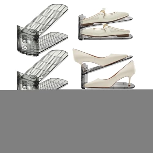 Nuytghr Schuhfach-Organizer - Schuhorganizer 6er Set - Zwei Ebenen Rutschfester Höhenverstellbar Stapelbarer Stauraum Für Tür Eingang Schrank Garage Nuytghr Schuhfach-Organizer - Schuhorganizer 6er Set - Zwei Ebenen Rutschfester Höhenverstellbar Stapelbarer Stauraum Für Tür Eingang Schrank Garage von Nuytghr