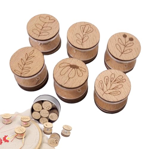 Nuytghr Thread Bobbins, 6X Magnetic Floss Holders, Embroidery Thread Organizer, 2x2x1.9cm, Tangle-Free Cord Management, Handy Sewing Accessory for Handcraft Enthusiasts, Beginners von Nuytghr