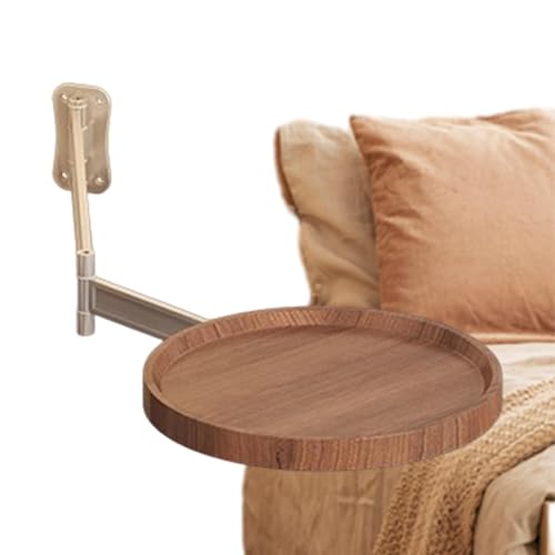 Nuytghr Wall-Mounted Folding Round Table, 180° Rotating Compact Desk, Space-Saving Coffee Table, 11.02x11.02inches Modern Multi-Use, Bedside Workstation for Kitchen, Bedroom von Nuytghr