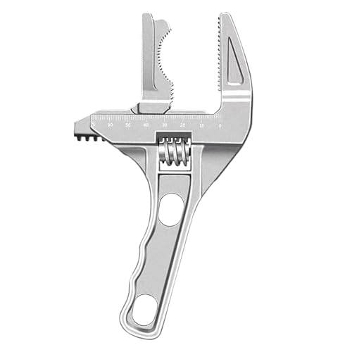 Nuytghr Wide Jaw Adjustable 7.87 Inches Wrench Tool for Versatile Repair, Multi-Function Device with Steel Construction, Hand Tool for Garbage Drain Pipe Faucet Bicycle Sink Auto Brake Hydrant Valve von Nuytghr