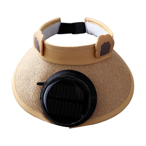Nuytghr mit Ventilator - Leichter Solargesteuerter Mit Ventilator - Kühlendes Visier Tragbare 3-Stufen Einstellung Für Garten Wandern Angeln Camping Radfahren Yoga Urlaub Pool von Nuytghr