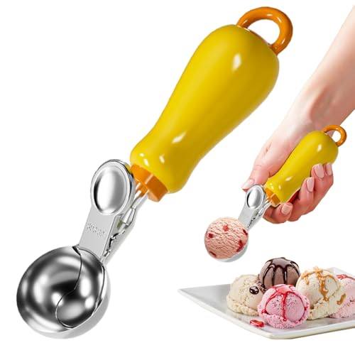 Reboundable Ice Cream Scoops with Hangable Design, Versatile Cookie Scoop Kitchen Gadget Baking, Ideal Dispenser Tool for Daily Use in Restaurants, Bakeries, and Family Gatherings von Nuytghr