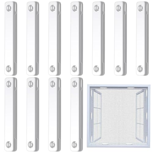 Screen Magnets, Magnet Strip With Adhesive, Window Hardware, Magnetic Accessories, 12 Pieces Self Adhesive Kit for Screens in Nursery Apartment Living Room Patio, 3.03x0.51x0.31 inches Screen Magnets, Magnet Strip With Adhesive, Window Hardware, Magnetic Accessories, 12 Pieces Self Adhesive Kit for Screens in Nursery Apartment Living Room Patio, 3.03x0.51x0.31 inches von Nuytghr