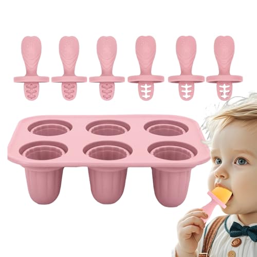 Silikon Eisformen | Gefrierfachformen 6 Fächer Kuchen Am Stiel Form | Wiederverwendbare Silikonform Für Selbstgemachte Gefrorene Leckereien Und Kreative Dessertzubereitung von Nuytghr