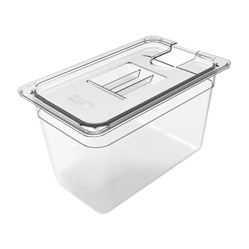 Sous Vide Container, Vide Cooker Box with Lid, Airtight Sealing Transparent Tank, 12.6x10.24x7.68 inches Heat Resistant Immersion Circulator Accessory for Food Truck RV Apartment Restaurant Kitchen Sous Vide Container, Vide Cooker Box with Lid, Airtight Sealing Transparent Tank, 12.6x10.24x7.68 inches Heat Resistant Immersion Circulator Accessory for Food Truck RV Apartment Restaurant Kitchen von Nuytghr