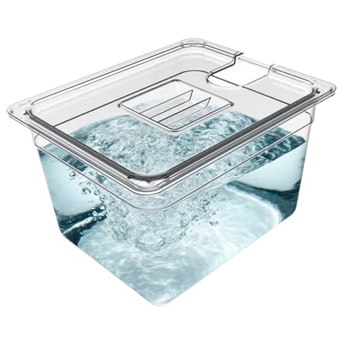 Sous Vide Container, Vide Cooker Box with Lid, Airtight Sealing Transparent Tank, 12.6x10.24x7.68 inches Heat Resistant Immersion Circulator Accessory for Food Truck RV Apartment Restaurant Kitchen Sous Vide Container, Vide Cooker Box with Lid, Airtight Sealing Transparent Tank, 12.6x10.24x7.68 inches Heat Resistant Immersion Circulator Accessory for Food Truck RV Apartment Restaurant Kitchen von Nuytghr